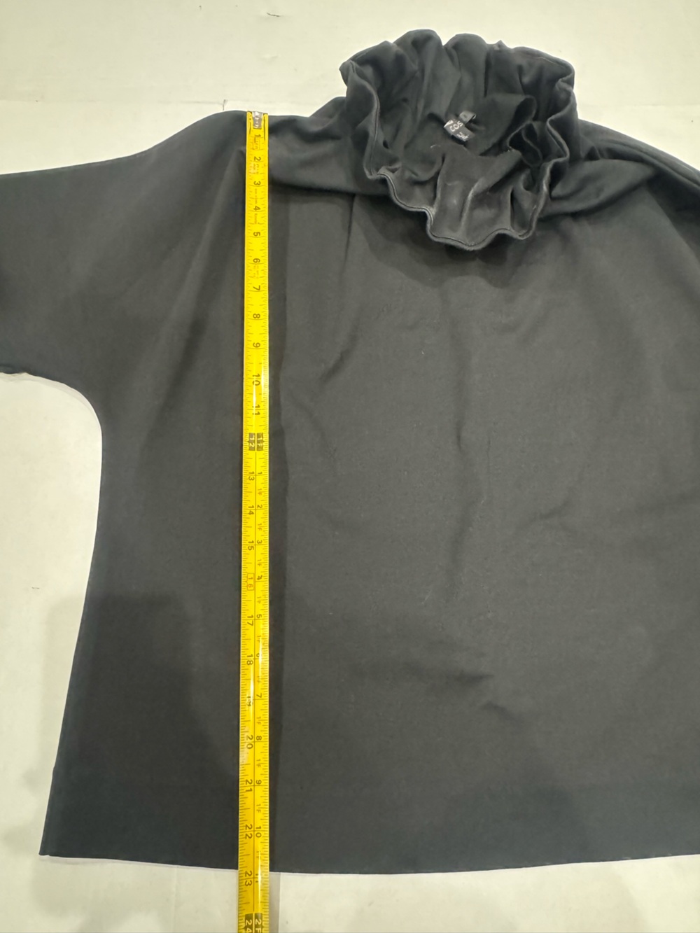 COS Black Ruffled Funnel-Neck Tunic - Picture 5 of 9